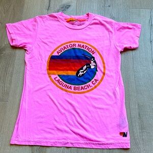 Aviator Nation Kids Neon Pink Laguna Beach T-Shirt